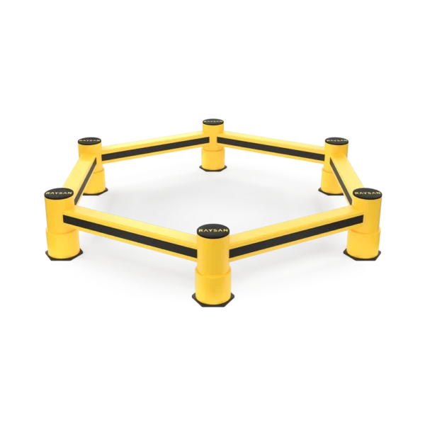 Barrière de poteau 1R hexagonale