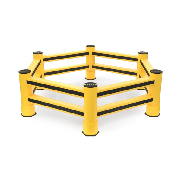 Barrière de poteau 2R hexagonale